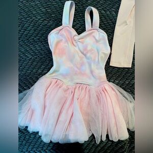 Girls ballet pink dance leotards